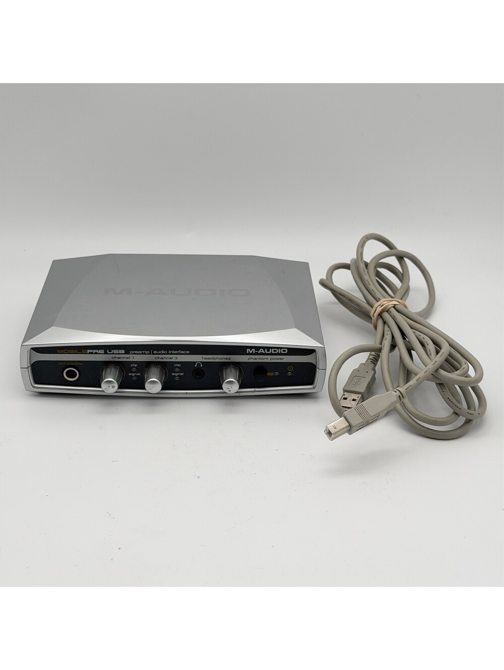 M-Audio MobilePre USB Audio Interface Preamp 2 Channel Phantom Power w/ Cable